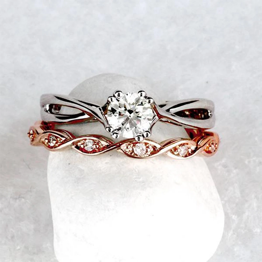 Fire of the North Diamond Engagement Ring with .40 Carat TW of Diamonds in 14kt White Gold