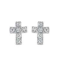 Childrens’ Precious Forever Earrings with Cubic Zirconia in Sterling Silver
