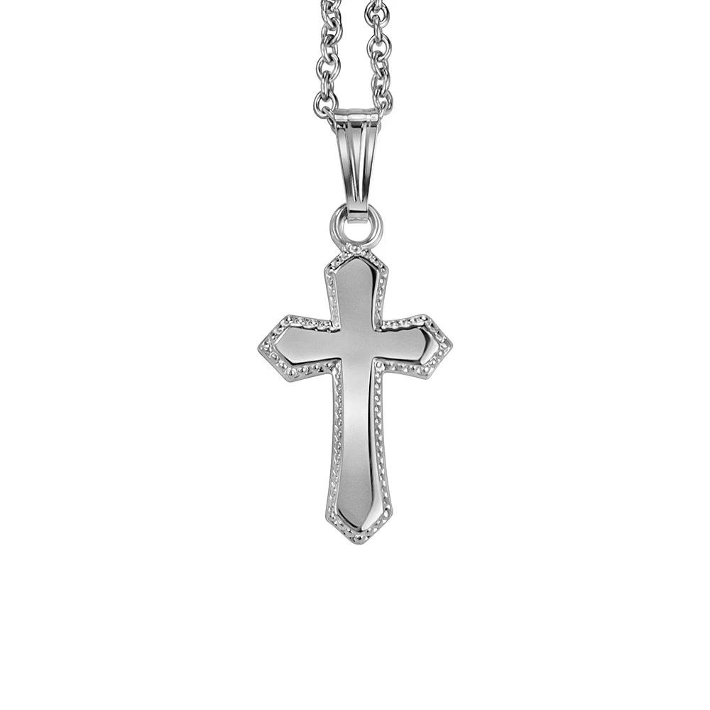 Childrens’ Precious Forever Cross Pendant in Sterling Silver with Chain