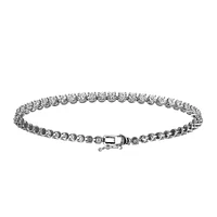 Tennis Bracelet with Carat TW of Diamonds in 10kt White Gold