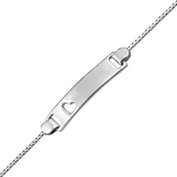 7” Box ID Bracelet in Sterling Silver