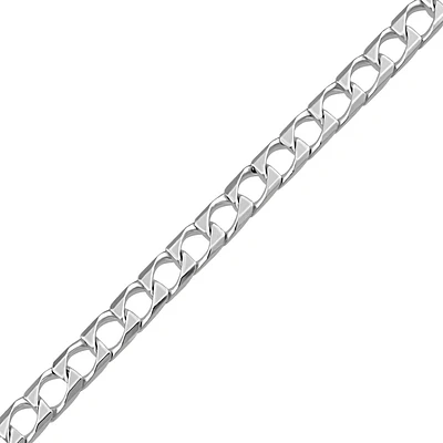 8″ Square Curb Bracelet in Sterling Silver