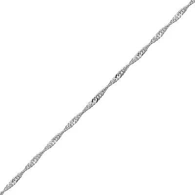 7” Singapore Bracelet in Sterling Silver