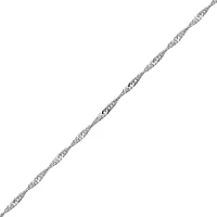 7” Singapore Bracelet in Sterling Silver