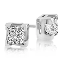 Stud Earrings with Carat TW of Diamonds in 14kt Gold