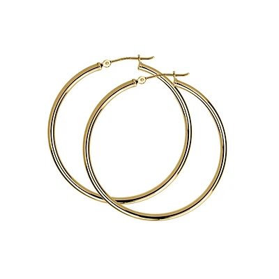 40MM Hoop Earrings in 10kt Yellow Gold