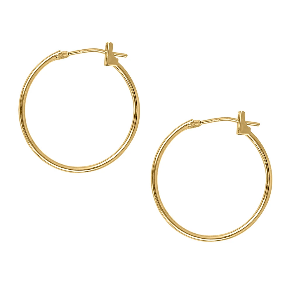 21MM Hoop Earrings in 10kt Yellow Gold