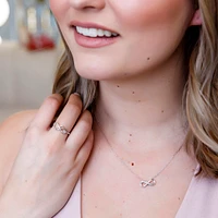 18″ Infinity Necklace with .04 Carat TW of Diamonds in Sterling Silver