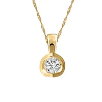 Pendant with Carat Diamond in 14kt Yellow Gold with Chain