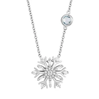 Enchanted Disney Elsa Pendant with .25 Carat TW of Diamonds in Sterling Silver with Chain