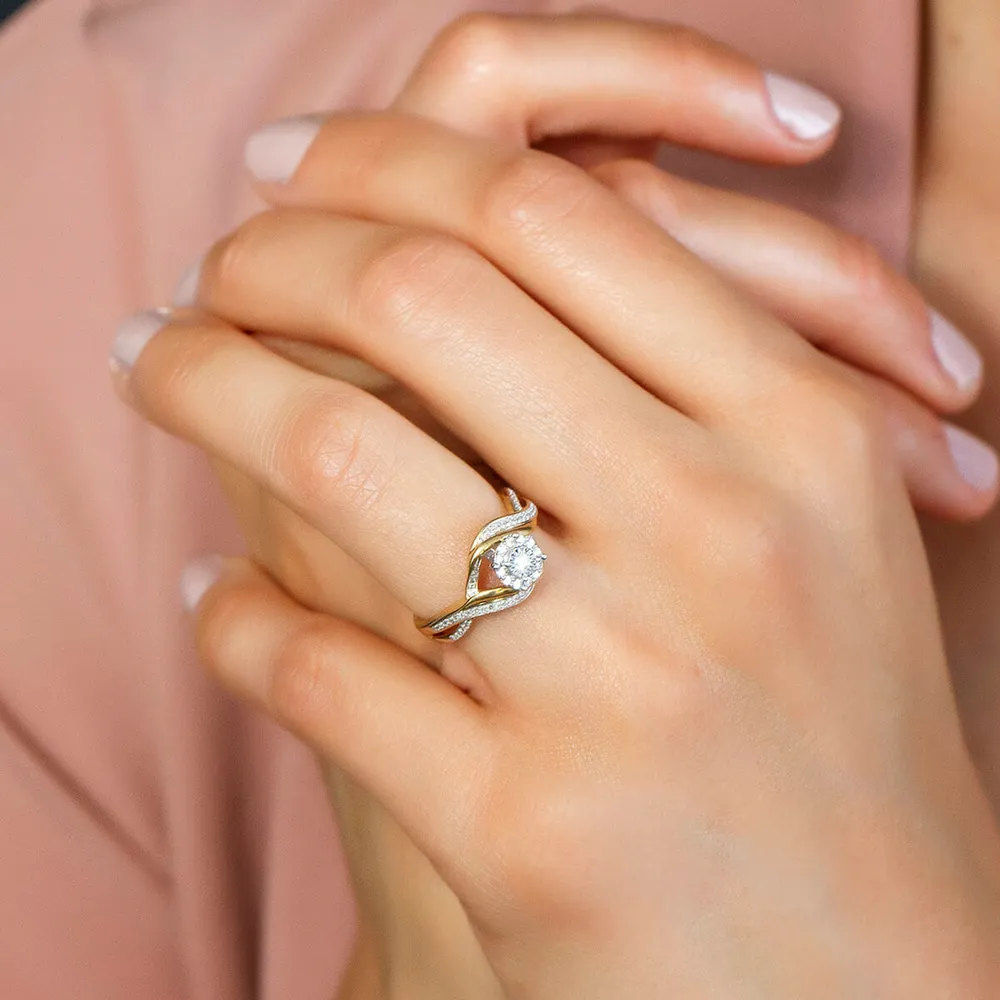Engagement Ring with .20 Carat TW of Diamonds in 10kt Yellow Gold