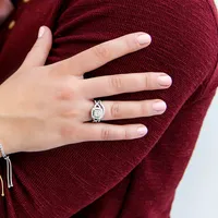 Halo Bridal Set with 1.00 Carat TW of Diamonds in 10kt Rose Gold