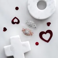 Halo Bridal Set with 1.00 Carat TW of Diamonds in 10kt Rose Gold