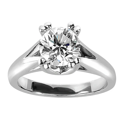 Canadian Solitaire Engagement Ring with 1.50 Carat Diamond in 14kt White Gold