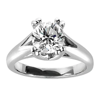 Canadian Solitaire Engagement Ring with 1.50 Carat Diamond in 14kt White Gold