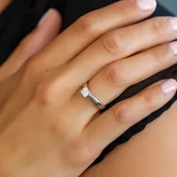 Fire Of The North Solitaire Engagement Ring with .50 Carat Diamond in 14kt Gold