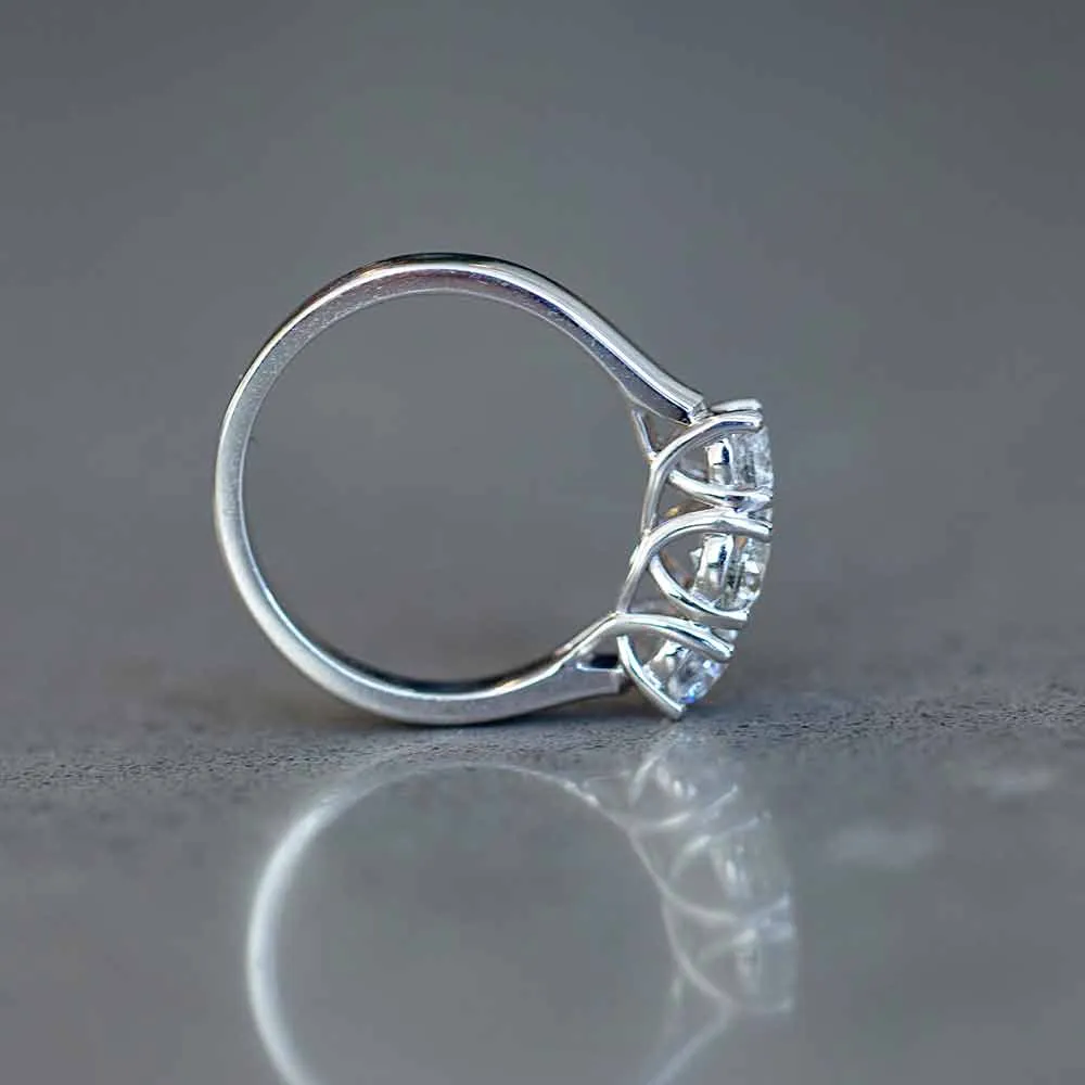 Colourless Collection Three Stone Engagement Ring with .50 Carat TW of Diamonds in 18kt White Gold