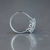 Colourless Collection Three Stone Engagement Ring with .50 Carat TW of Diamonds in 18kt White Gold
