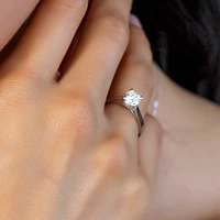 Colourless Collection Solitaire Engagement Ring with 1.05 Carat TW of Diamonds in 18kt White Gold