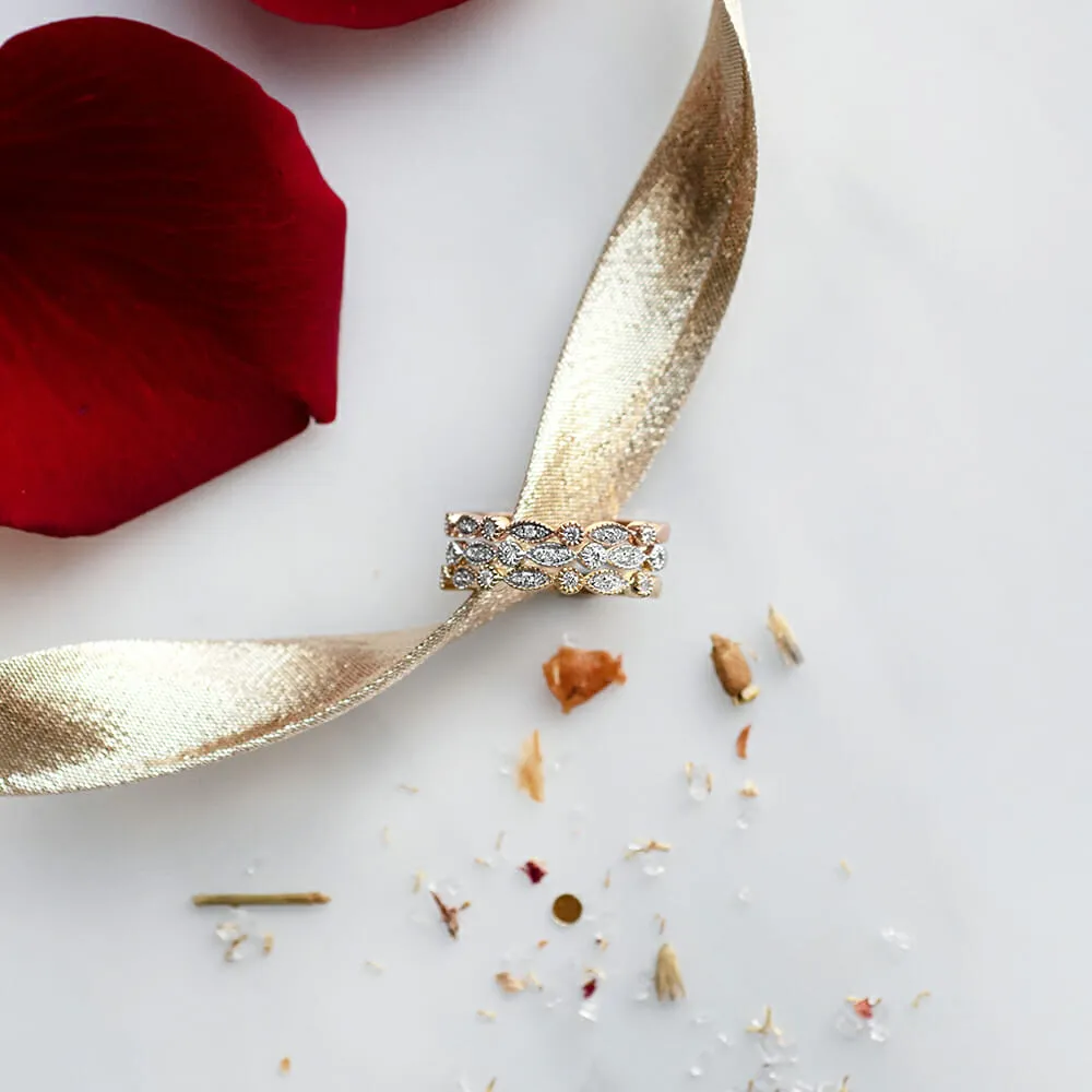 Stackable Ring with .07 Carat TW of Diamonds in 10kt Yellow Gold