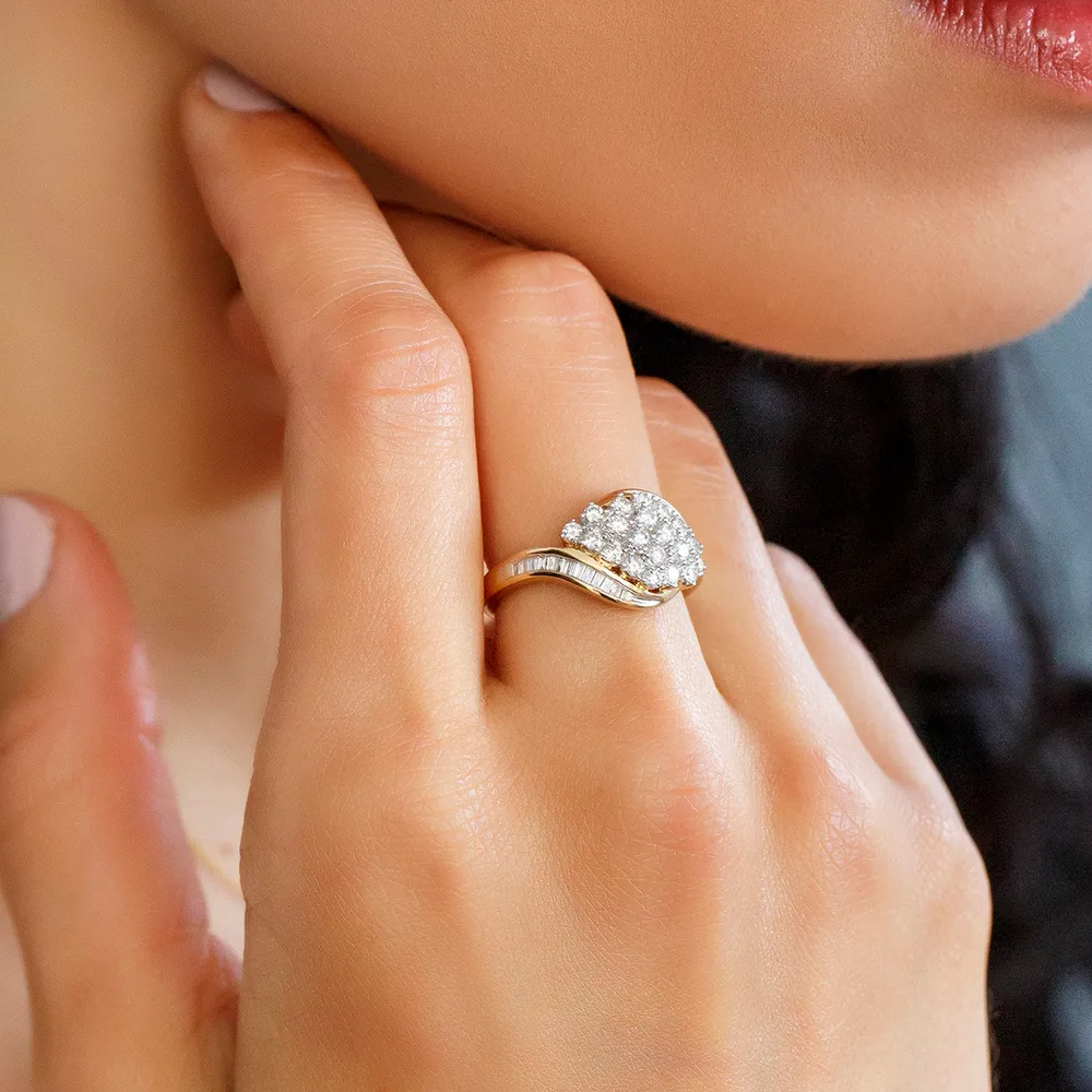 Ring with .75 Carat TW of Diamonds in 10kt Yellow Gold