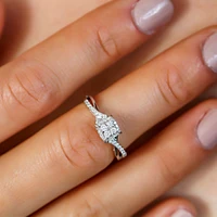 Engagement Ring with .25 Carat TW of Diamonds in 10kt White Gold
