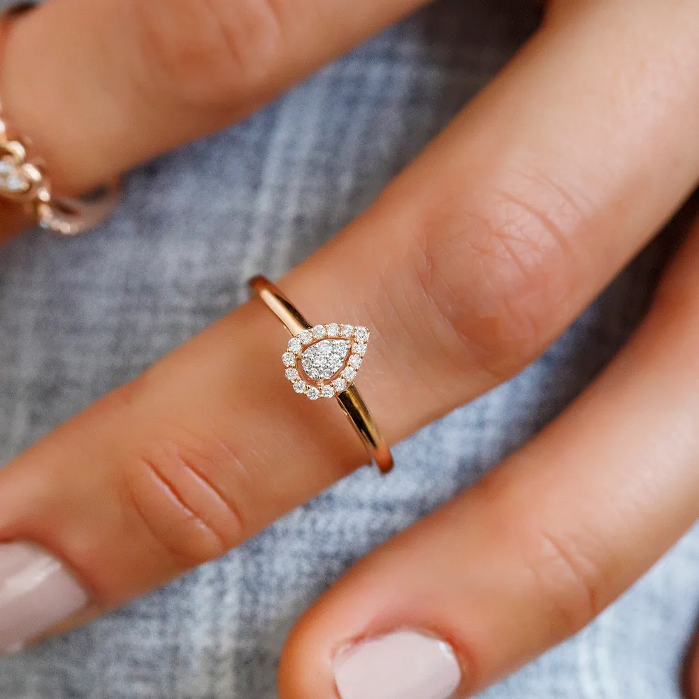 Ring with .10 Carat TW of Diamonds in 10kt Rose Gold