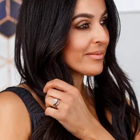 Stackable Contour Ring with .17 Carat TW of Diamonds in 14kt Rose Gold