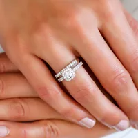 Matching Wedding Band with .26 Carat TW of Diamonds in 14kt White Gold