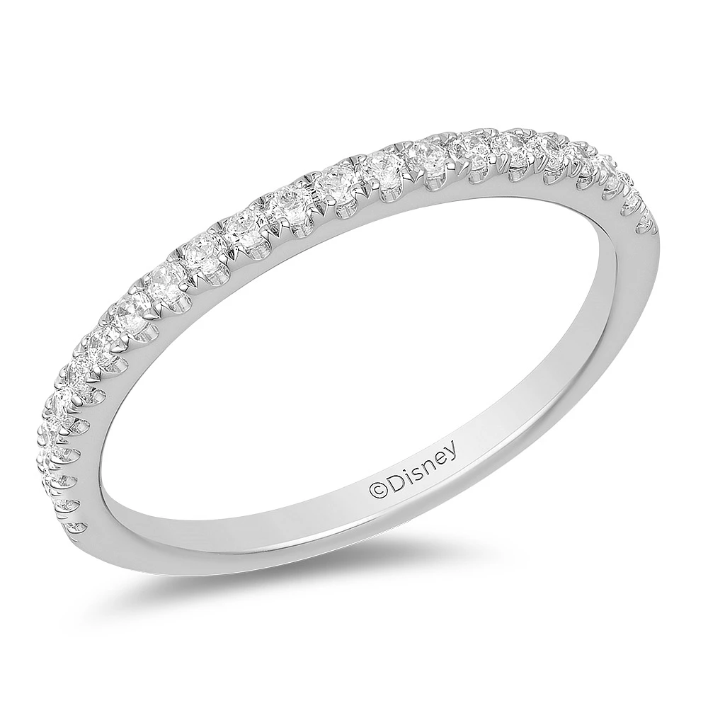 Enchanted Disney Wedding Band with .20 Carat TW of Diamonds in 14kt White Gold