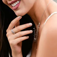 Ring with .05 Carat TW of Diamonds in Sterling Silver