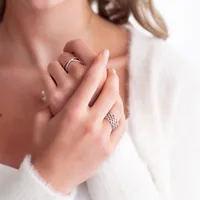 Ring with .15 Carat TW of Diamonds in Sterling Silver