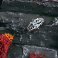 Enchanted Disney Elsa Ring with .25 Carat TW of Diamonds in Sterling Silver