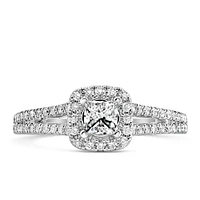Enchanted Disney Cinderella Engagement Ring with .75 Carat TW of Diamonds in 14kt White Gold