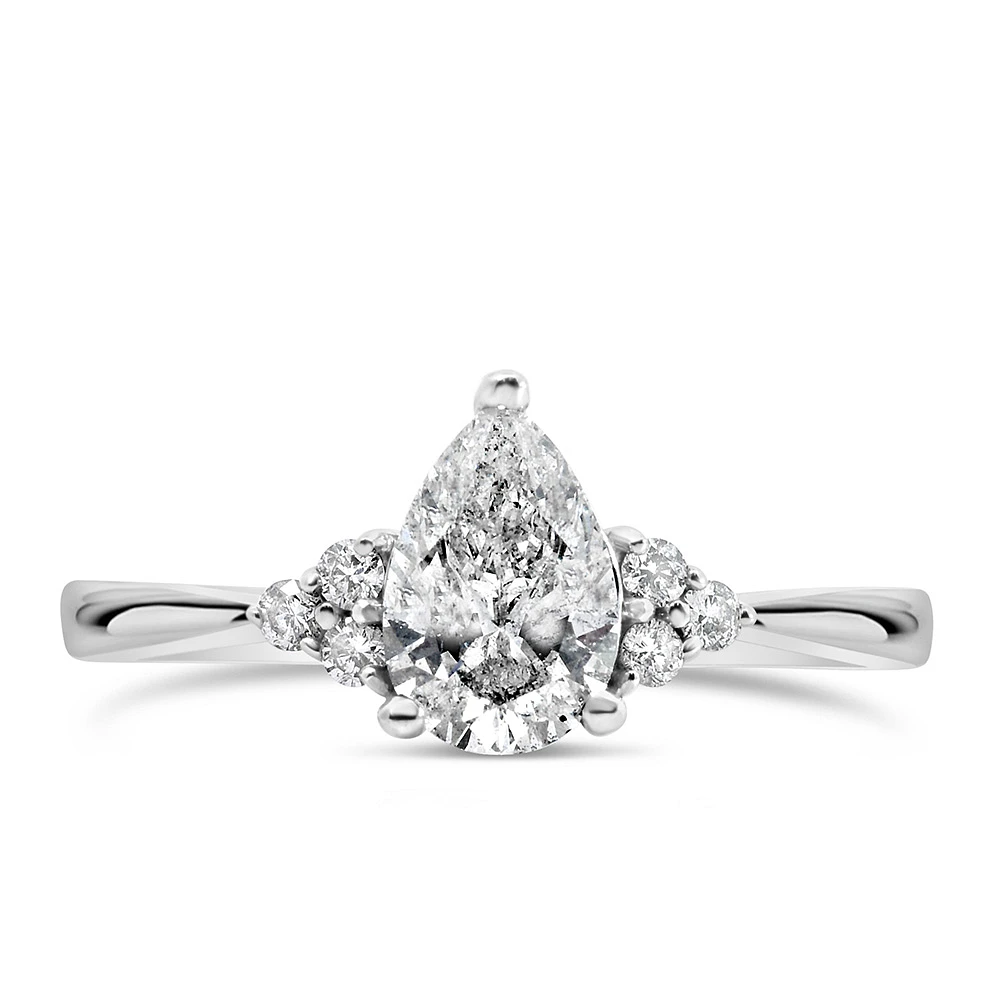 Engagement Ring with .79 Carat TW of Diamonds in 18kt White Gold