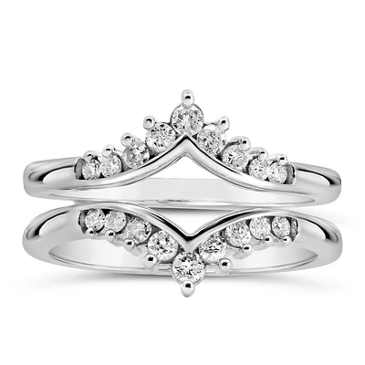 Ring Jacket with .35 Carat TW of Diamonds in 14kt White Gold