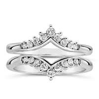 Ring Jacket with .35 Carat TW of Diamonds in 14kt White Gold