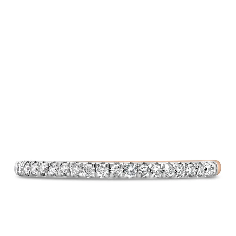 Wedding Band with Carat TW of Diamonds in 14kt Rose Gold