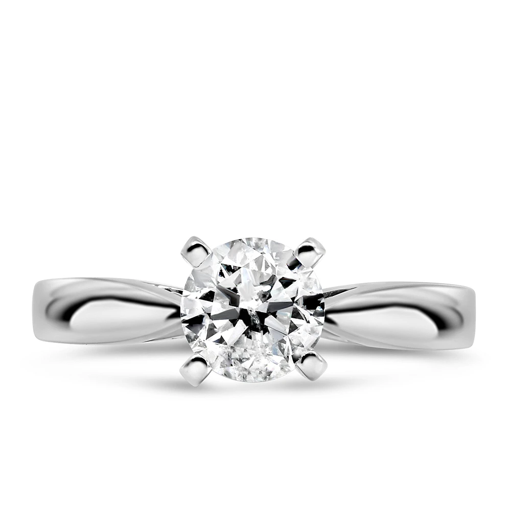 Great Canadian Solitaire Engagement Ring with 1.00 Carat Diamond in 14kt White Gold