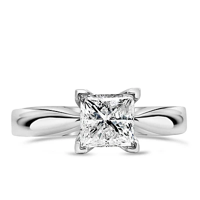 Great Canadian Solitaire Engagement Ring with 1.00 Carat Diamond in 14kt White Gold