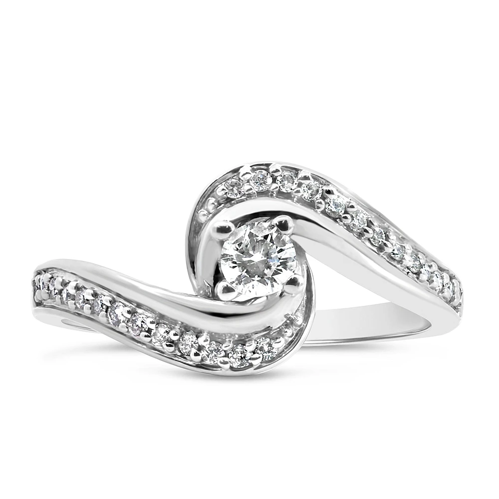 Fire of the North Engagement Ring with .25 Carat TW of Diamonds in 14kt White Gold