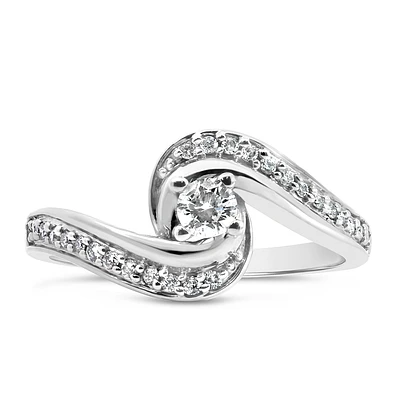 Fire of the North Engagement Ring with .25 Carat TW of Diamonds in 14kt White Gold