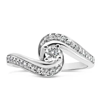 Fire of the North Engagement Ring with .25 Carat TW of Diamonds in 14kt White Gold