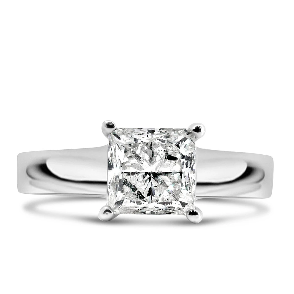 Canadian Solitaire Engagement Ring with 1.50 Carat Diamond in 14kt White Gold