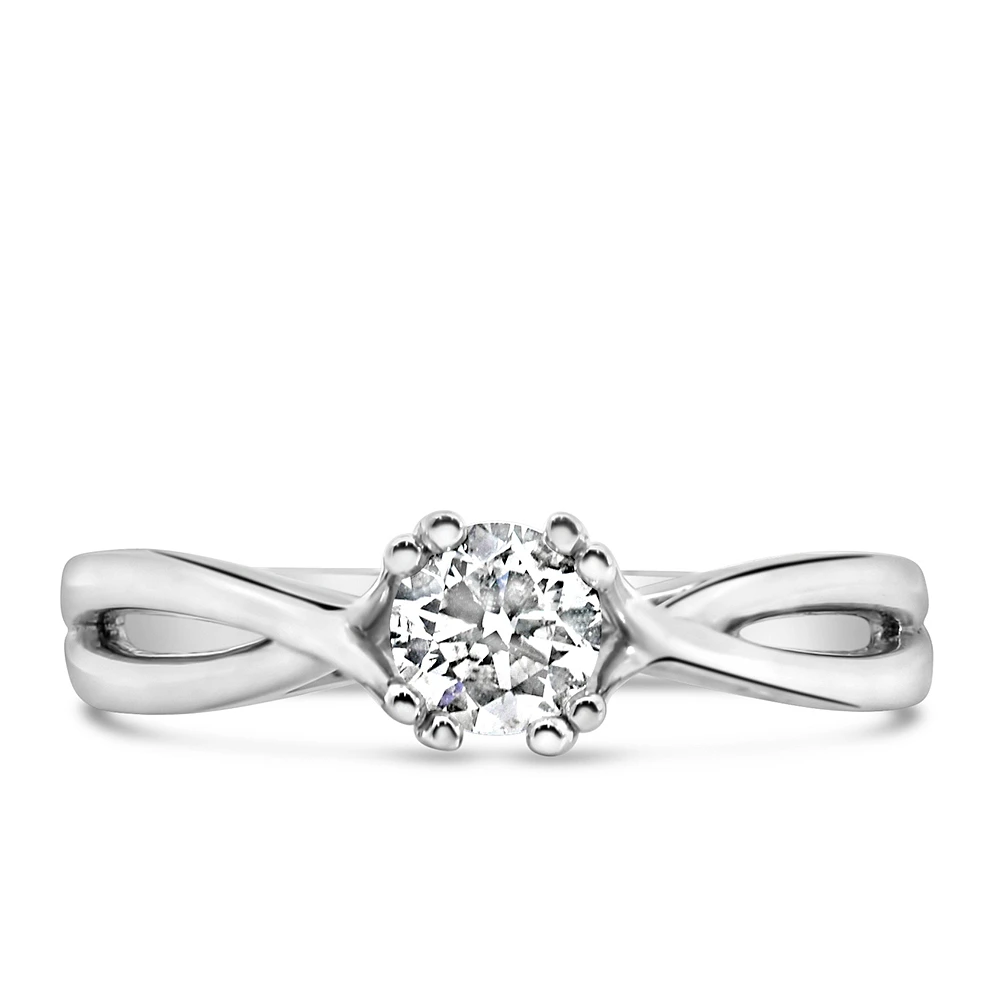 Fire of the North Diamond Engagement Ring with .40 Carat TW of Diamonds in 14kt White Gold