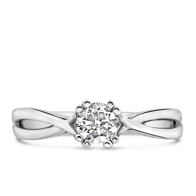 Fire of the North Diamond Engagement Ring with .40 Carat TW of Diamonds in 14kt White Gold