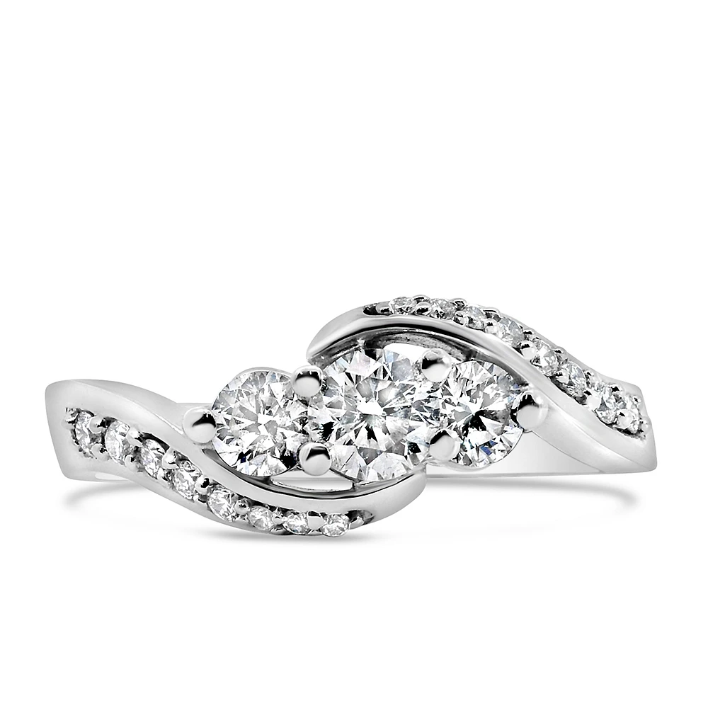 Fire of the North Diamond Engagement Ring with .70 Carat TW of Diamonds in 14kt White Gold