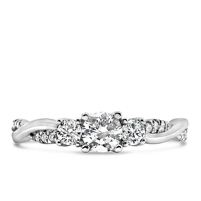 Fire of the North Engagement Ring with .54 Carat TW of Diamonds in 14kt White Gold
