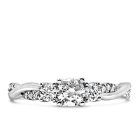Fire of the North Engagement Ring with .54 Carat TW of Diamonds in 14kt White Gold