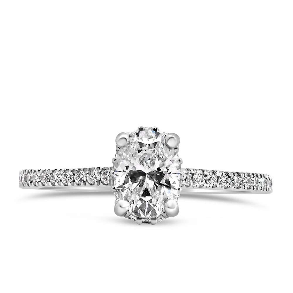 Colourless Collection Engagement Ring with .90 Carat TW of Diamonds in 18kt White Gold
